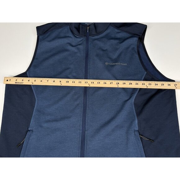 Vineyard Vines Oakfield Performance Vest Men’s XXL Navy Heathered Blue Stretch - Picture 11 of 13